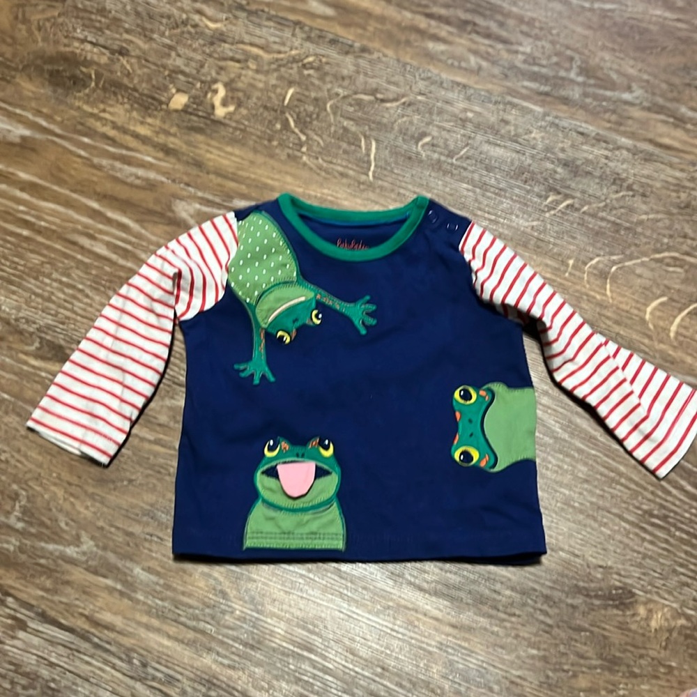 Super cute frog shirt by Baby Boden